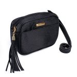 Bolsa Zuí Brasil Transversal Quadrada Preta