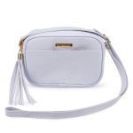 Bolsa Zuí Brasil Transversal Quadrada Branca Bolso