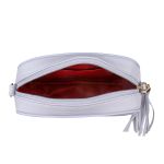 Bolsa Zuí Brasil Transversal Quadrada Branca Bolso