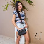 Bolsa Zuí Brasil Transversal Quadrada Relax Preto 