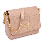 Bolsa Flap Croco Nude Zuí Brasil Nova Coleção
