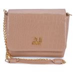 Bolsa Flap Croco Verniz Nude Zuí Brasil Nova Coleção