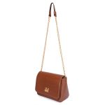 Bolsa Flap Croco Marrom Zuí Brasil Nova Coleção