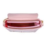 Bolsa Flap Croco Verniz Rosa Zuí Brasil Nova Coleção