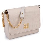 Bolsa Flap Croco Off White Zuí Brasil Nova Coleção