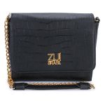 Bolsa Flap Croco Preta Zuí Brasil Nova Coleção