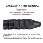Peso Caneleira 8 Kg Para Treino Fitness (o Par) - Tornozeleira Zuí Brasil 