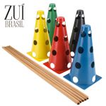 Kit Funcional 10 Cones Com Barreiras Zuí Brasil