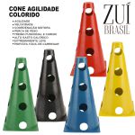 Kit Funcional 06 Cones Com Barreiras Zuí Brasil