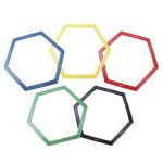 Kit Funcional Aro Hexagonal Circuito Agilidade Argola 08 Pç Zuí Brasil