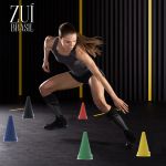 Kit Treino Corda de Pular + 10 Cones + 10 Pratos + Escada Agilidade + Roda Abdominal Zuí Brasil