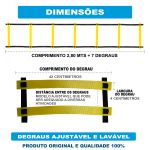 Escada De Agilidade Treino Funcional 7 Degraus PVC - Zuí Brasil 