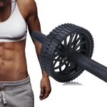 Rodinha Abdominal Dupla Preta Exercícios Aparelho Lombar Zuí Brasil 
