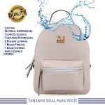 Mochila Couro Ecológico Off White Zuí Brasil