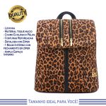 Mochila Bolsa Duplo Zíper Onça Zuí Brasil