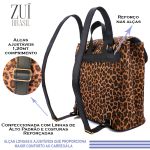 Mochila Bolsa Duplo Zíper Onça Zuí Brasil