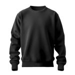 Moletom Blusa de Frio Abrigo Algodão Unissex Flanelado Preto