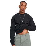 Moletom Blusa de Frio Abrigo Algodão Unissex Flanelado Preto