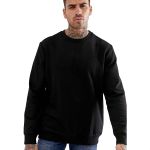 Moletom Blusa de Frio Abrigo Algodão Unissex Flanelado Preto