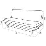 Sofá Cama Bege Caribe Reclinável em Suede + Duas Banquetas