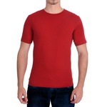 Camiseta Ultra Slim Curta Vermelha - Algodão Egípcio