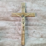 Crucifixo Mesa e Parede -Madeira 35 cm 