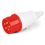 Plug Lukma 3P+T+N 16A 380-415V 6H Vermelho