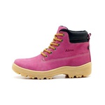 Coturno Feminino Couro Nobuck Pink 256c Atron Shoes
