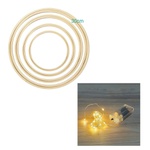 Kit Bastidor 30cm + Fio Fada de Led 2 mts 20 lâmpadas (com 2 pilhas) - Amarela