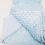 Manta cobertor de plush Sweet Baby de bolinha - Azul