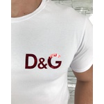 Camiseta Dolce G Branco Logo Vermelho