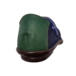Sapatilha Em Couro Stone Azul / Verde