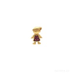 Pingente Menina Vestido com Rubi em Ouro 18k