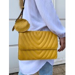 Bolsa couro amarela Donna Clô