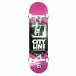 Skate Montado CityLine Logo Rosa