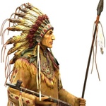 Índio Cacique com Lança Grande