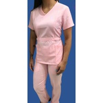 Conjunto Cirurgico Feminino em Microfibra Rosa Plus Size