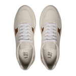 Sapato Masculino Sneaker Recortes Look Branco