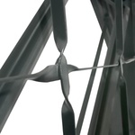 Vitrô de Aço Basculante Com Grade Cinza 60x60 cm