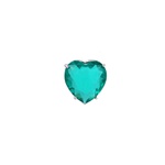 Pingente Coração Zircônia Azul Brilhante em Prata 925