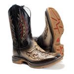 Bota Texana masculina Franca Boots bordada a laser Touro fb160 