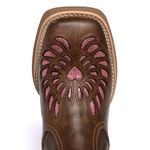 botina texana franca boots feminina bico quadrado bordada a laser fb2272