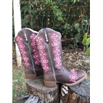 Bota Texana feminina Franca Boots bico quadrado - FLORAL
