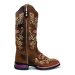 Bota Texana feminina Franca Boots Cruz Rosa fb034 