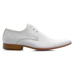 Sapato Social Masculino Sola de Couro Branco 307