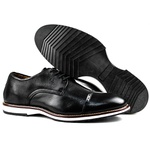 Sapato Masculino Brogue Derby Comfort Preto 8005