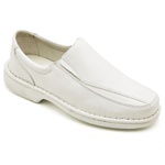 Sapato Casual Conforto Couro de Carneiro Branco 2001