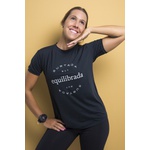 Camiseta Feminina Funfit - Equilibrada Preta