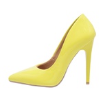 Sapato Feminino Scarpin Verniz Amarelo