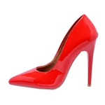 Sapato Feminino Scarpin Verniz Vermelho